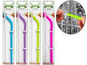 Reusable silicone straw with cleaning brush - 4/cols*