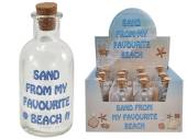  11cm sand from beach glass bottle with cork
(ADD 12 for display...