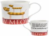 Cat meow mug.