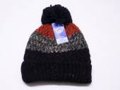 Boys cable knit bobble hat with fleece lining.