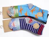 Pack 3, bamboo dino/shark socks*
(6-8/9-12/12-3)