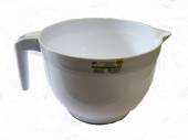 3ltr plastic mixing bowl with handle (white/cream)*