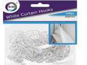 Pkt 100, white curtain hooks*