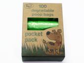 Box 100, degradable poop bags (pocket pack)*