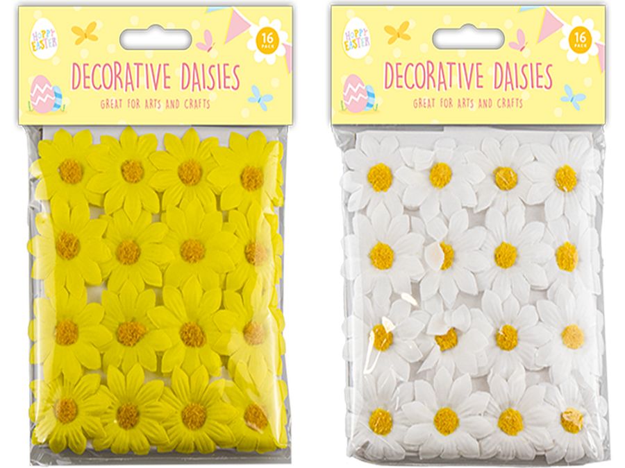 Pack 16, decorative daisies - 2/cols.