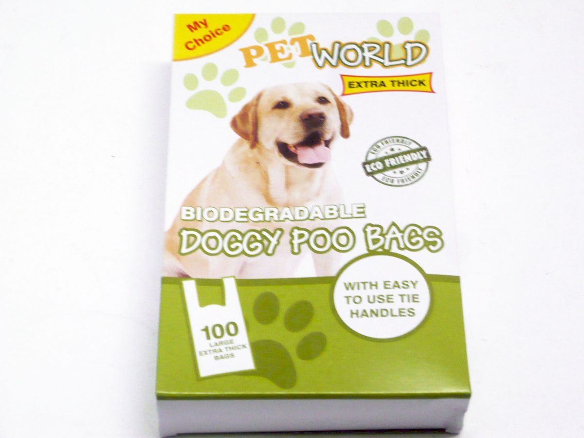 Box 100, biodegradable dog poo bags BUY 36 PAY .63p