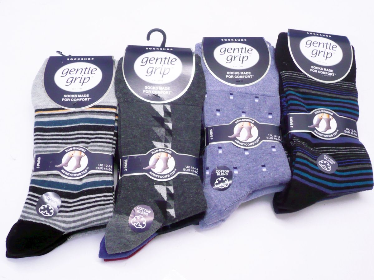 Mens bigfoot assorted patterned socks.
12-14  (3pkt x4)