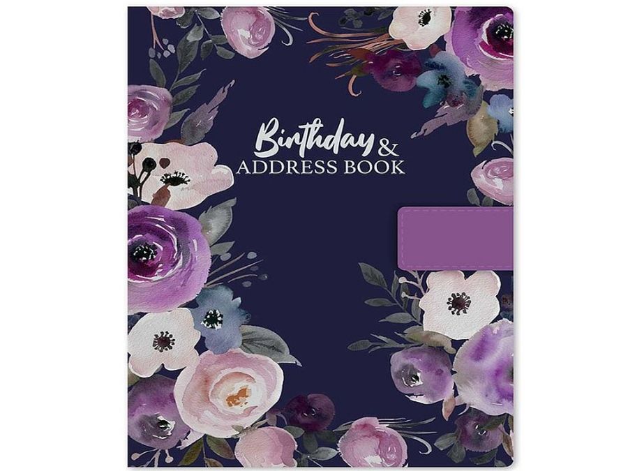 A5 floral address and birthday book.