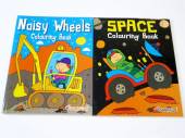 Space/noisy wheels colouring books*