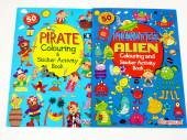 Monster Alien/Pirate colour and sticker book - 2asstd* Monster Alien/Pirate colour and sticker book - 2asstd*