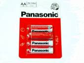 Pack of 4 Panasonic AA/R6 batteries.