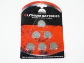 Pkt 6, asstd lithium batteries*