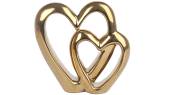 Gold double heart ornament
(14x14x3cm)
