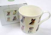 Boxed breeds of dog mug.