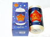 No 1 Dad resin can shaped money box, H15cm. 
42pcs ONLY IN STOCK