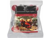 Pack 20, scented tea lights - SPICED MULLED WINE*