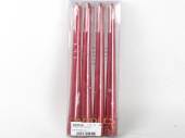 Pack 4, red taper candles L25cm*