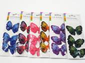Pkt 3, fabric craft butterflies - 6asstd*