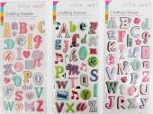Funky alphabet craft stickers - 3asstd*