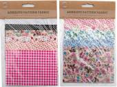 Pack 6, adhesive patterned craft fabric*