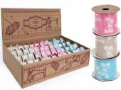 2m butterfly design craft ribbon - 3/cols*