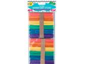Pack 100, coloured wooden craft stisck*