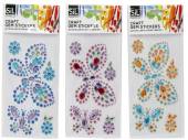 Gem butterfly stickers - 3asstd* Gem butterfly stickers - 3asstd*