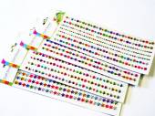 Mixed coloured gem stickers - 4asstd* Mixed coloured gem stickers - 4asstd*