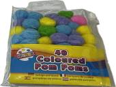 Pack 40, coloured pom poms. Pack 40, coloured pom poms.