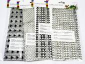 25cm, black/clear crafting gem sheet - 6asstd* 25cm, black/clear crafting gem sheet - 6asstd*