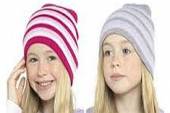 Striped beanie hat (6-9 10-13) - 2/cols.