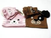 Childs animal hat & gloves set (one size) - 2asstd. Childs animal hat & gloves set (one size) - 2asstd.