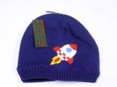 Embroided rocket motif knitted hat* (3-5/6-8) Embroided rocket motif knitted hat* (3-5/6-8)