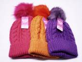 Chunky knit bobble hat (3-5/6-8) - 3/cols. Chunky knit bobble hat (3-5/6-8) - 3/cols.