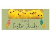Pack 12, mini Easter chicks.