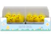 Pack 6, 4cm yellow chicks*