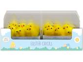 Pack 6, 4cm yellow chicks**