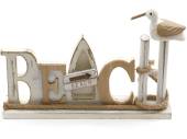 Standing wooden beach plaque L35cm. Standing wooden beach plaque L35cm.