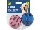 Pack 2, rubber dog balls*