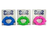 10.5cm textured chew ring dog toy - 3/cols*