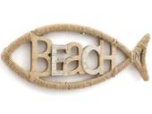 Fish shape rope/wood dec. L40cm Fish shape rope/wood dec. L40cm