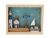 Wood beach house plaque.
(18x12x3cm) Wood beach house plaque.
(18x12x3cm)
