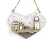 Hanging heart shaped beach plaque (16x14cms) Hanging heart shaped beach plaque (16x14cms)