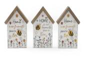 15.5cm wood Home bee decoration - 2asstd* 15.5cm wood Home bee decoration - 2asstd*