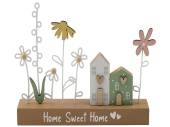 Home Sweet Home flower/house dec. L20cm Home Sweet Home flower/house dec. L20cm