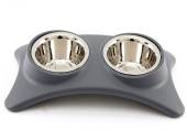 Double feeding pet bowl L40cm. Double feeding pet bowl L40cm.