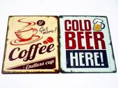 Metal beer/coffee wall plaque (25x20cm) COFFEE ONLY!!!