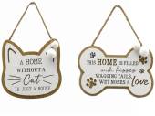 Wooden cat/dog plaque.
(18x15cm) Wooden cat/dog plaque.
(18x15cm)