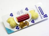 Strong and durable rubber doggy chew bone. Strong and durable rubber doggy chew bone.