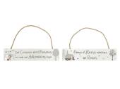 Hanging wooden caravan plaque (25x5cm) - 2asstd. Hanging wooden caravan plaque (25x5cm) - 2asstd.